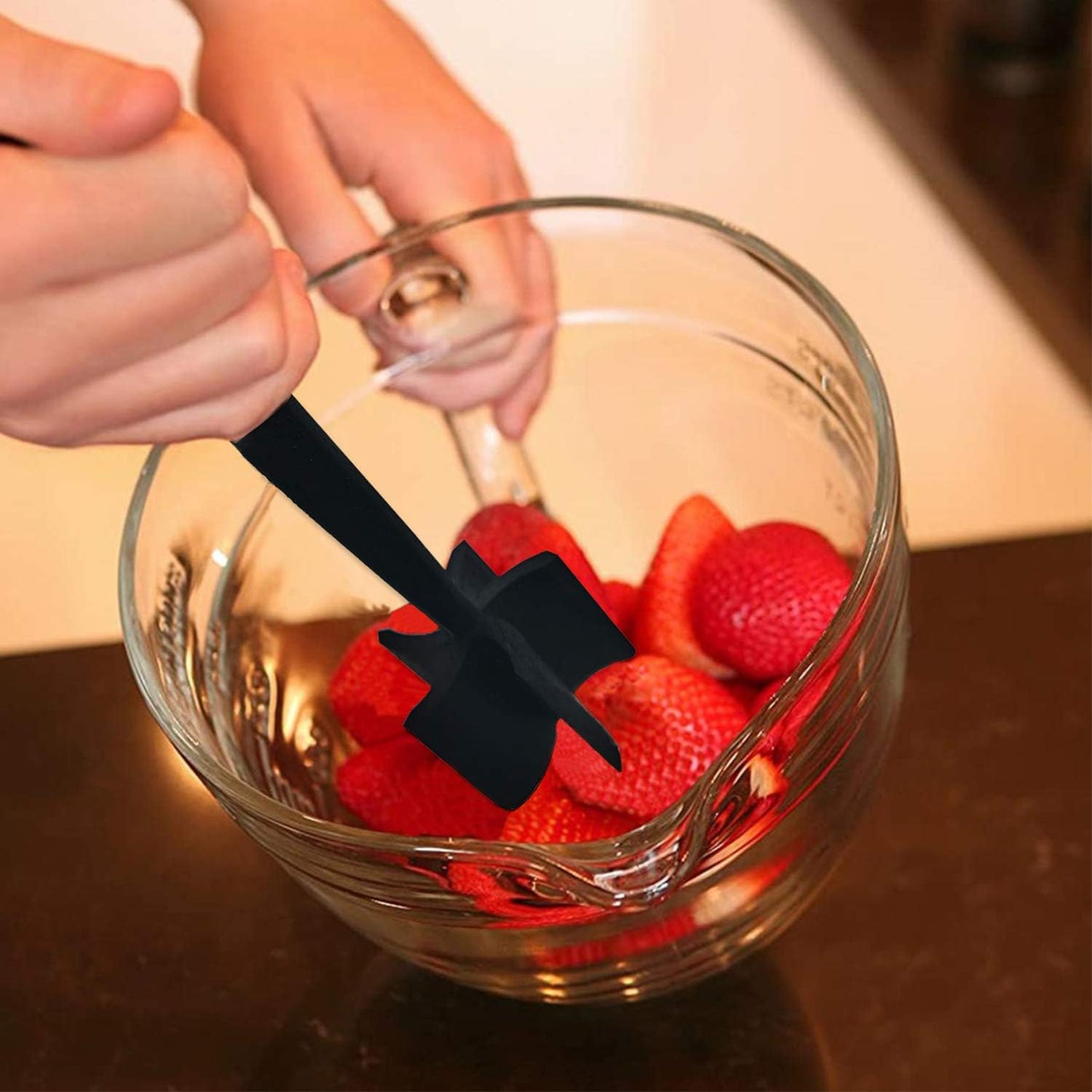 Meat Chopper - 5 Curve Blades Heat Resistant Tool for Ground Beef, Turkey & More | Nylon Masher Utensil