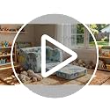 MeMoreCool Gray Glow in the Dark Dinosaur Kids Couch & Bed, Fold-Out Toddler Sofa
