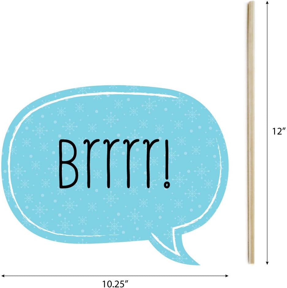 Winter Party Photo Booth Props Kit - 20 Fun Accessories for Celebrations