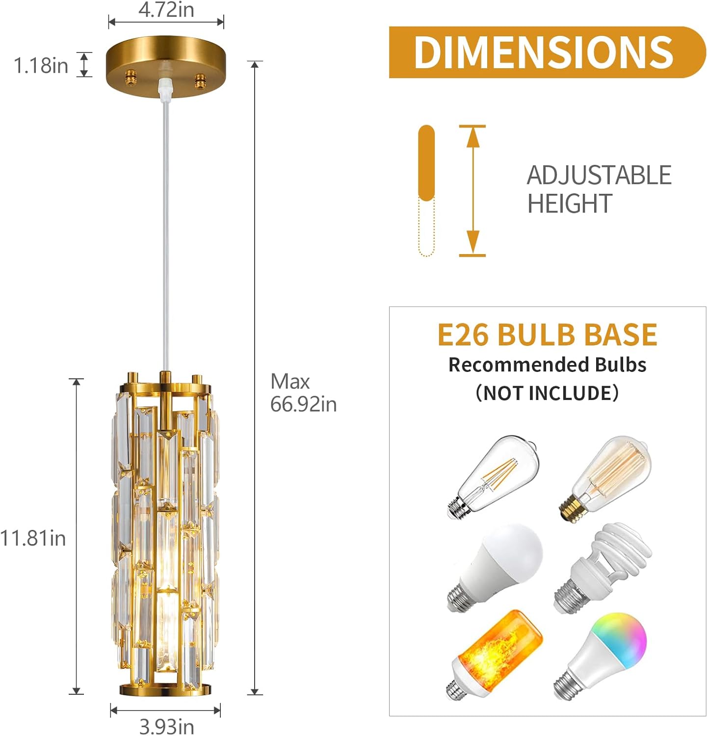 Pendant Lights Modern Pendant Lights Kitchen Island Gold Pendant Light Fixture Mini Crystal Chandelier Lighting for Kitchen Island Dinning Room Bedroom Sink (Gold 3-Light)