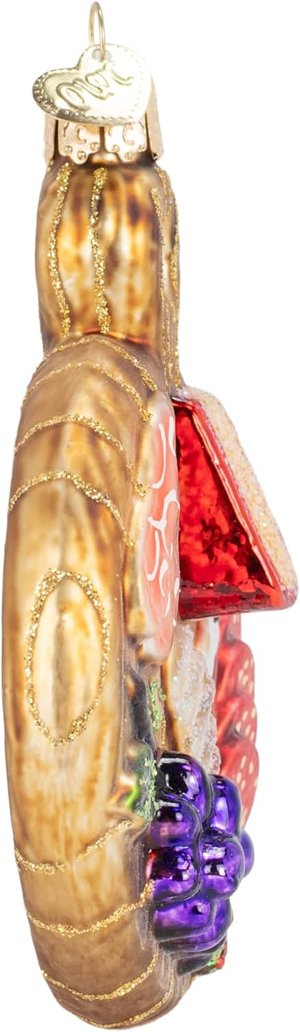 Handcrafted Glass Cheese Wedge Ornament - Unique Christmas Tree Decoration
