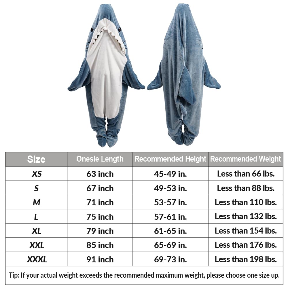 Shark Blanket Hoodie Adult, Wearable Shark Blanket, Shark Sleeping Bag, Soft Cozy Warm Flannel Hoodie, Shark Blanket Onesie
