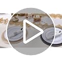 Gold Disposable Dinnerware Set for 70 Guests - 560 Pcs Fancy Plastic Plates & Glasses
