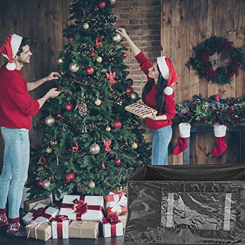 Propik Rolling Christmas Tree Storage Bag for 9 Ft Trees - Black, 25x25x60, With Wheels, Handles & Strap