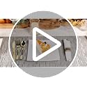 75 Pack Gold Disposable Plastic Silverware with Napkins - Pre Rolled Cutlery Set