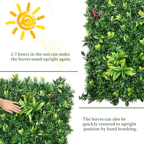 Artificial Boxwood Hedge Wall Panels 40x120 Inches - Green Privacy Fence