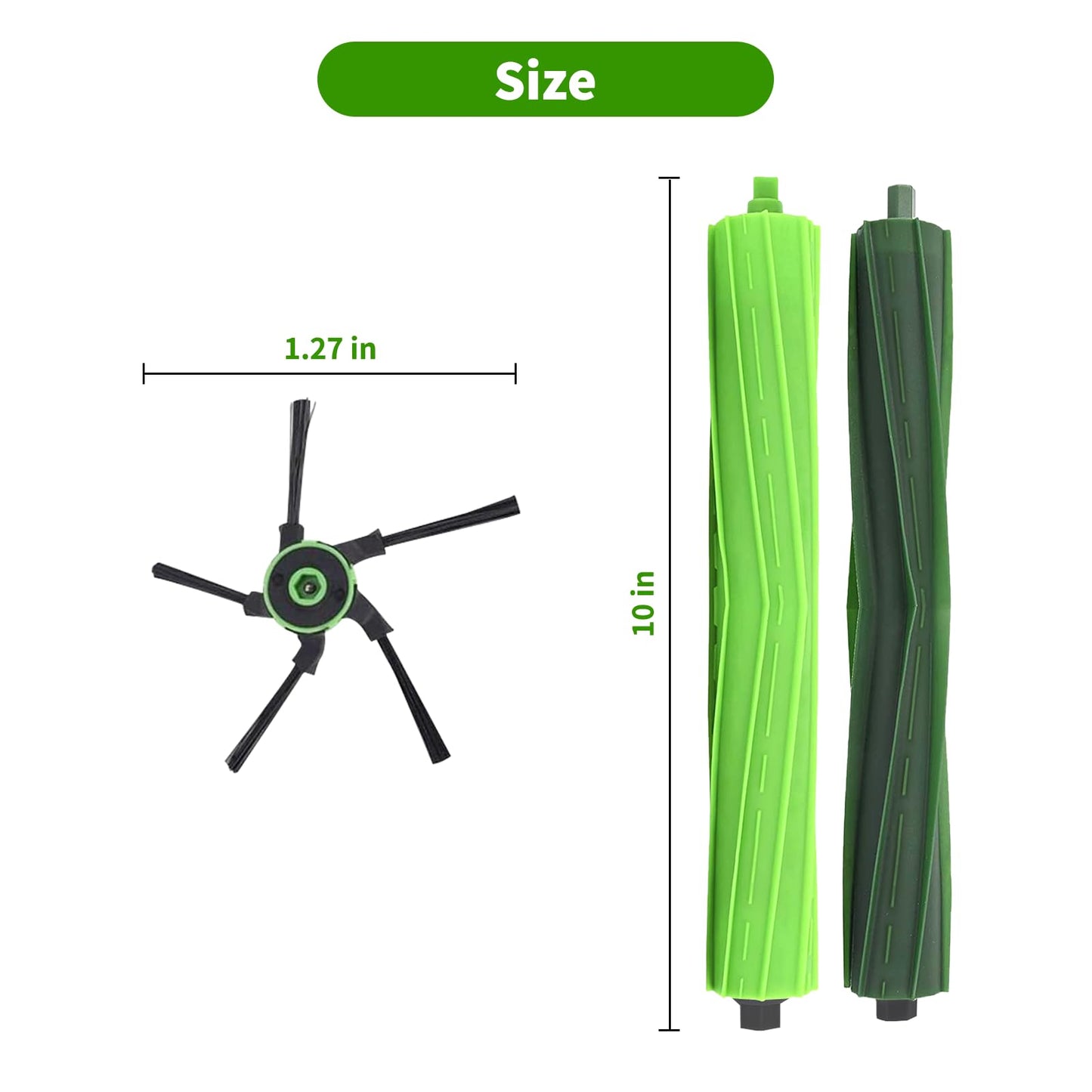 Replacement Parts Brushes Set for iRobot Roomba s9 (9150) s9+ s9 Plus (9550) s Series AI Robot Vacuum Kits (3 Set Rubber Brushes, 8 Side Brushes)