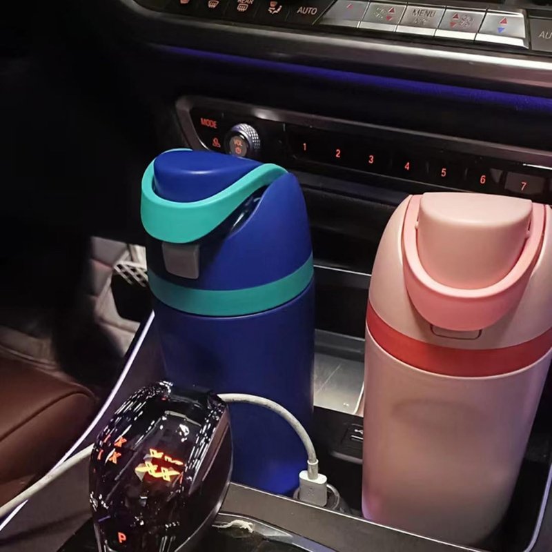 24oz Insulated Stainless Steel Water Bottle with Straw for Sports and Travel, BPA-Free Sports Water Bottle (Light Pink)