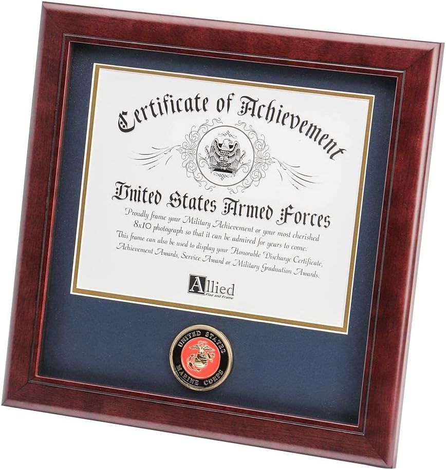 Allied Frame United States Army Certificate of Achievement Frame with Medallion - 8 x 10 inch
