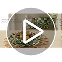 MACKENZIE-CHILDS Enamel Dinner Plate - Emerald Check, Green & White, 1 Piece