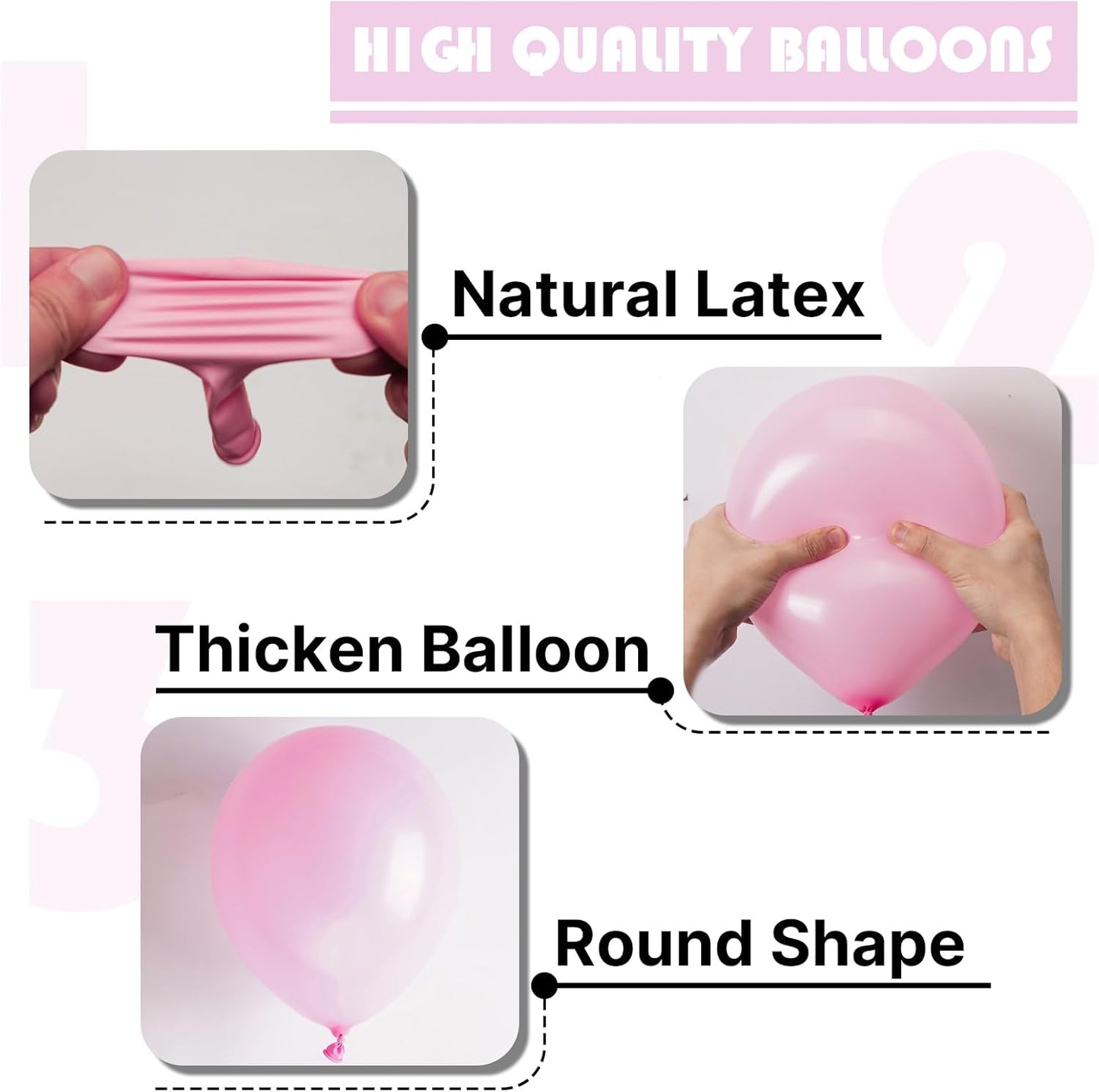 PartyWoo Light Pink Balloon Arch Kit - 99pcs in Various Sizes for Baby Showers & Birthday Parties