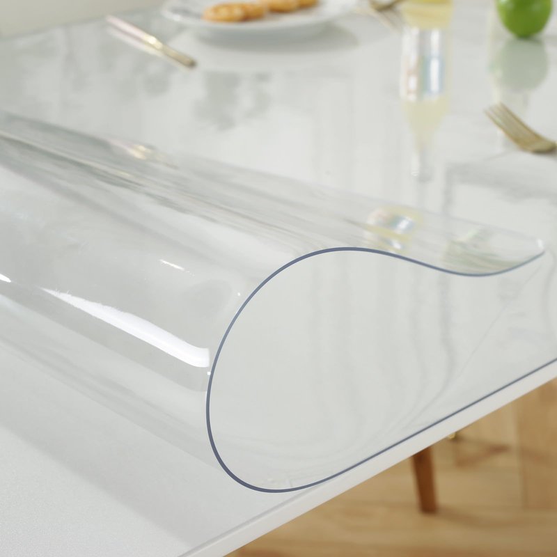 LovePads Clear Table Cover Protector 36 x 72 Inch, 1.5mm Thick Plastic Table Cover, Table Protector for Dining Room Table, Waterproof Vinyl Tablecloth Table Pad Mat for Kitchen, Dresser, Writing Desk