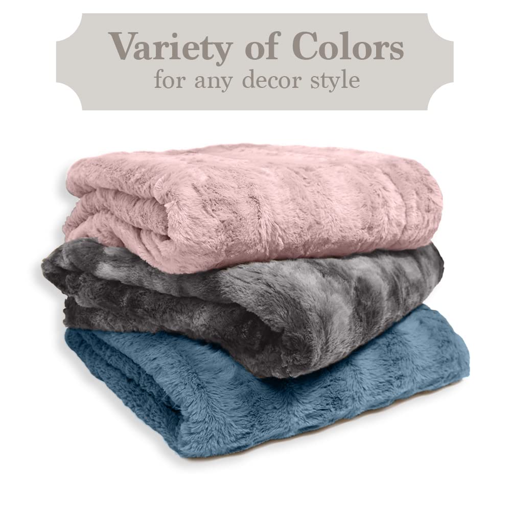 The Connecticut Home Co Bedding Blanket, Queen 90x90, Soft Plush Velvet and Sherpa, Warm Throws for Bed, Gift for Women, Bedroom Luxury Home Decor Accent Blankets for Couch Sofa Chair, Cream