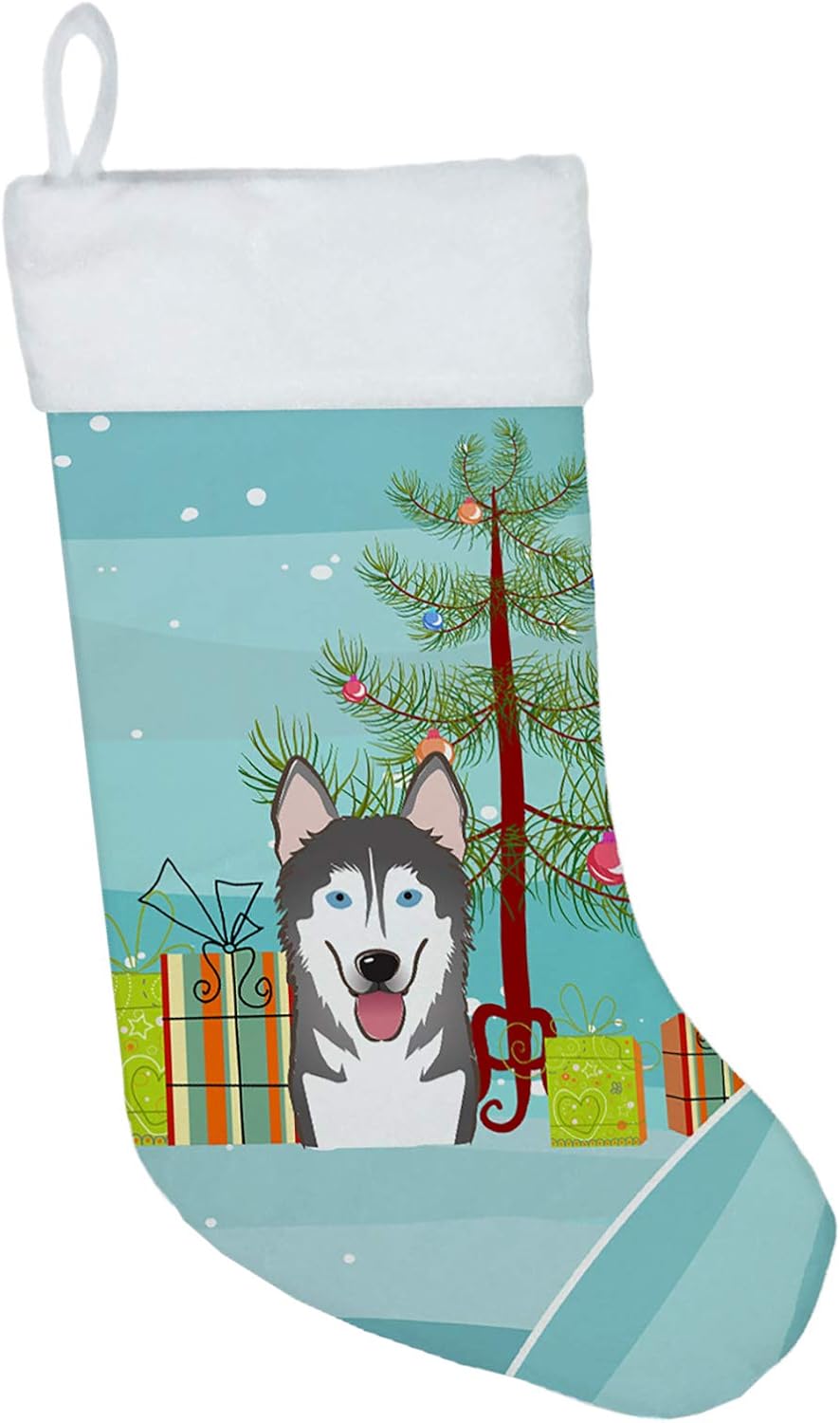 Shih Tzu Christmas Stocking - Chocolate Brown Dog Holiday Decor for Fireplace