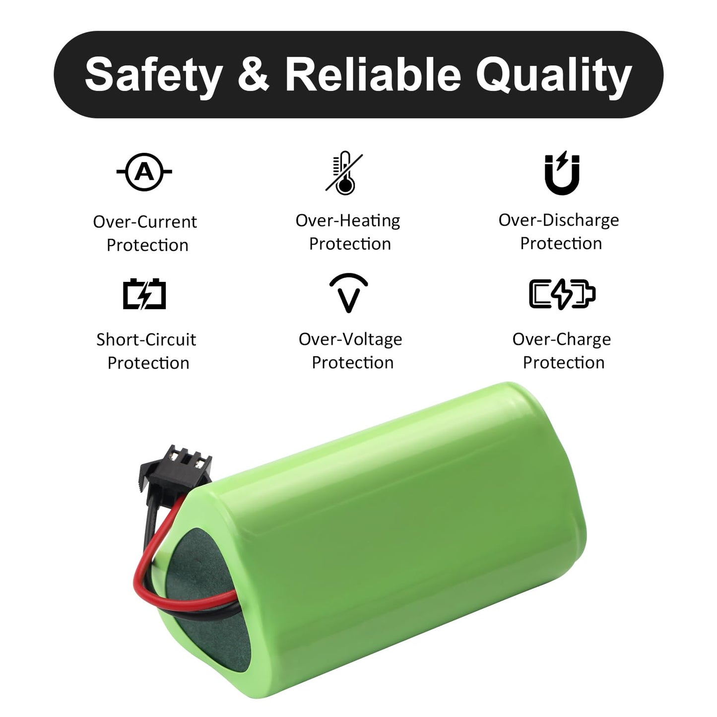MULS 2600mAh Vacuum Battery for Vactidy T6 T7 T8, Vactidy LS001-02 Vacuum Cleaner High Capacity with Tools 10.8V
