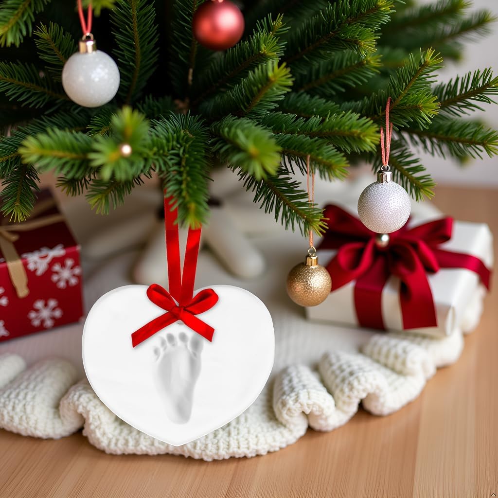 Christmas Baby Handprint Ornament Kit - DIY Keepsake Bauble with Paint for Newborns