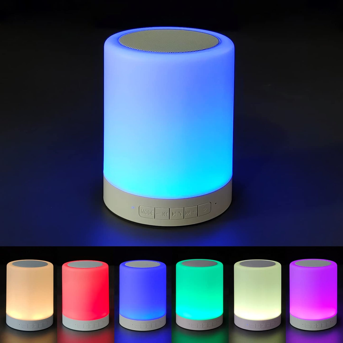 RAGZAN Touch Control Beside Lamp with Bluetooth Speaker-Colors Outdoor Table Lamp with Smart Touch Control for Party/Room.Gifts for Kids/Woman/Man.…