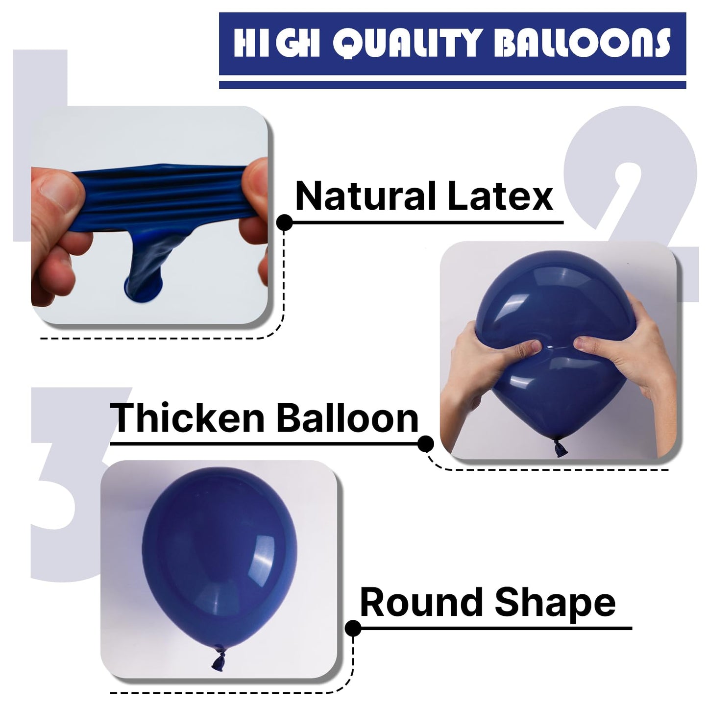 PartyWoo Navy Blue Balloons 50pcs 12 Inch Dark Blue Latex Helium Balloons for Graduation New Year Wedding Sports Theme Boy Baby Shower Men Birthday Bachelorette Party Decorations Blue-Z90