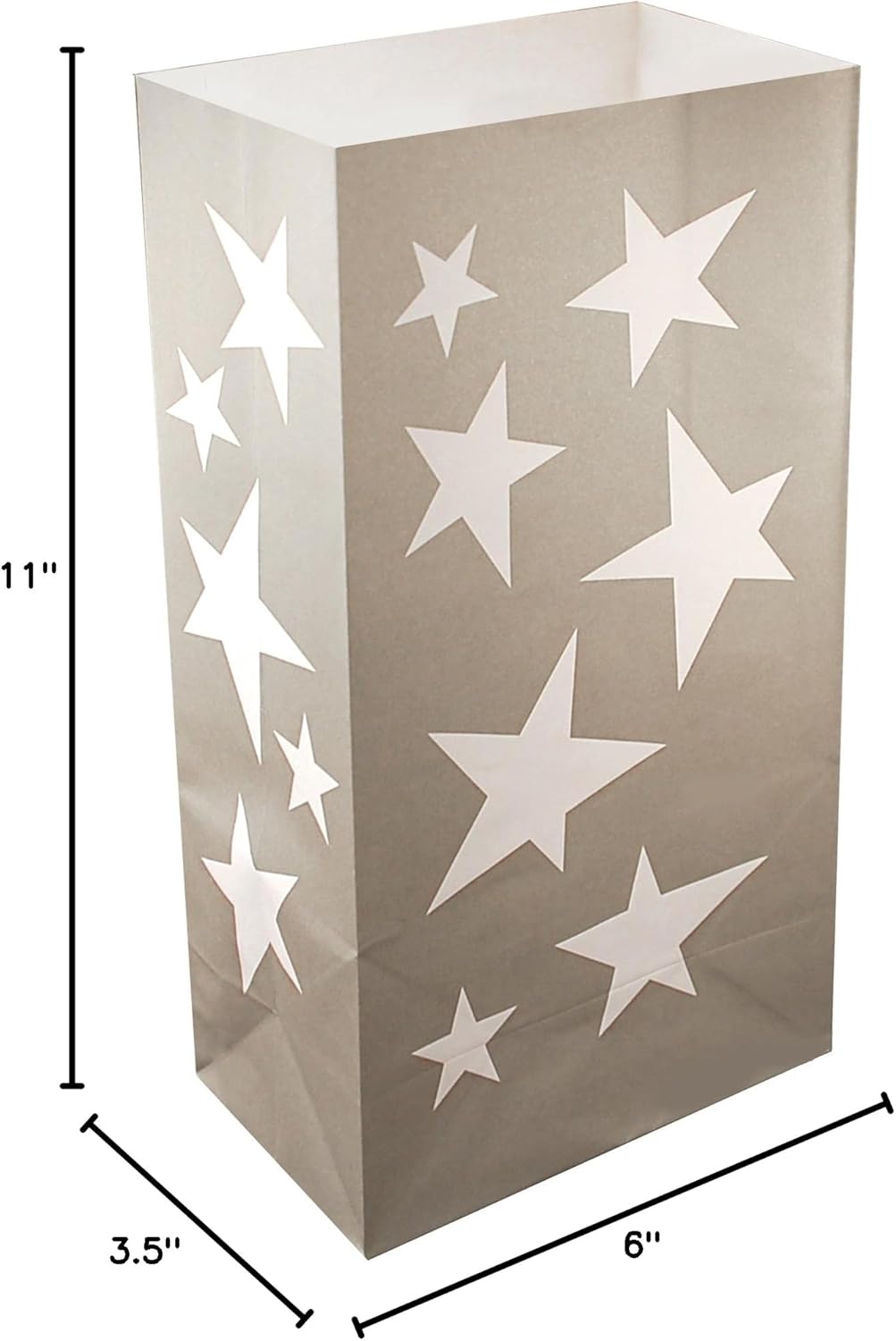 Gold LumaBase Paper Luminaria Bags - Set of 24 for Outdoor Decor
