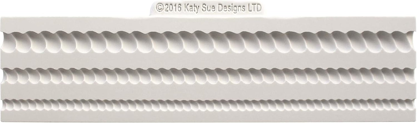 Rope Borders Silicone Mold for Cake Decorating & Crafts - Katy Sue Design
