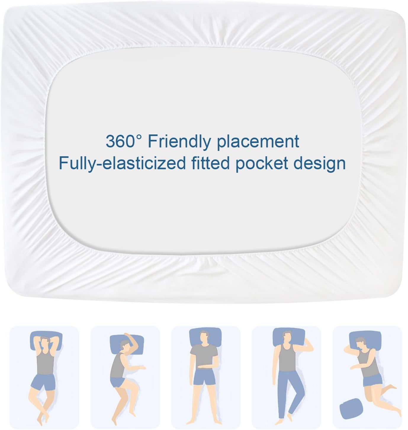 Regine Switzerland Waterproof Twin Mattress Protector - Soft Cooling Quilted Pad for Kids | Fits Up to 14" Depth