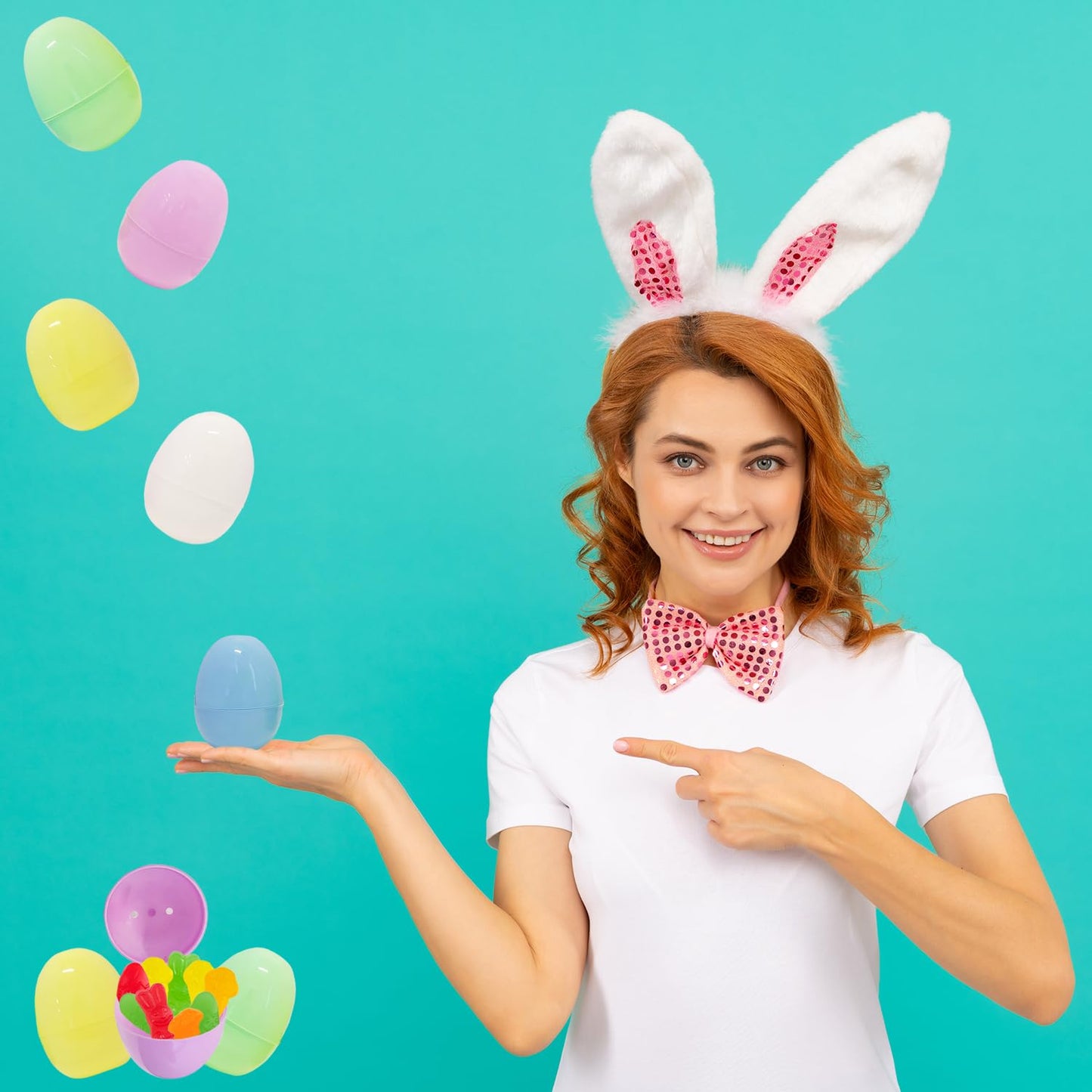 The Dreidel Company Fillable Easter Eggs 100-Pack, Pastel Colorful Bright Plastic Easter Eggs with Hinge, Perfect for Easter Egg Hunt, Surprise Egg, Easter Hunt,2.25" Fillable Eggs
