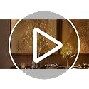 Brown Lighted Fairy Branches with Timer - 32 Inch Indoor Outdoor Decor