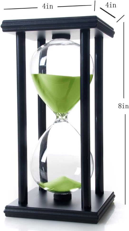 60-Minute Wood Sand Timer Hourglass | Bellaware White Decorative Timer