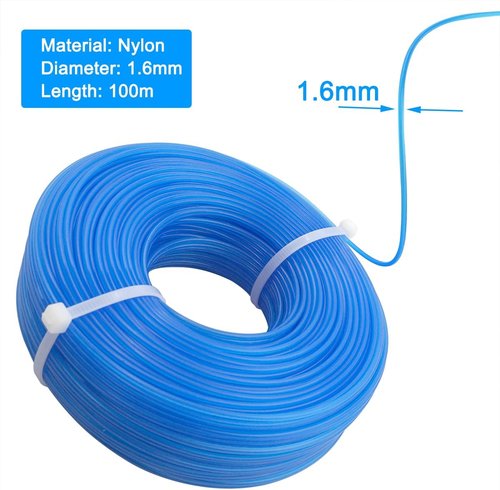 Grass Trimmer Line - 328ft .065'' Nylon Replacement Spool for String Trimmers - Durable Blue