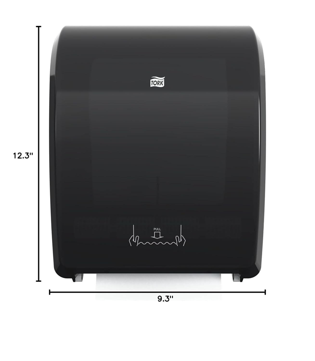 Tork 772828 Mechanical Paper Towel Dispenser, 15.95" Width x 12.32" Length x 9.32" Depth, Black (Case of 1 Dispenser)