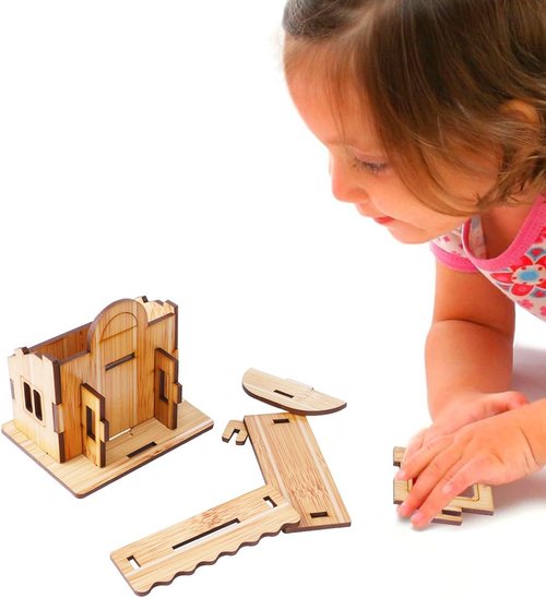 3D Wooden Puzzle - Mini DIY Model House Kit | Educational Jigsaw Puzzle Gift for All Ages