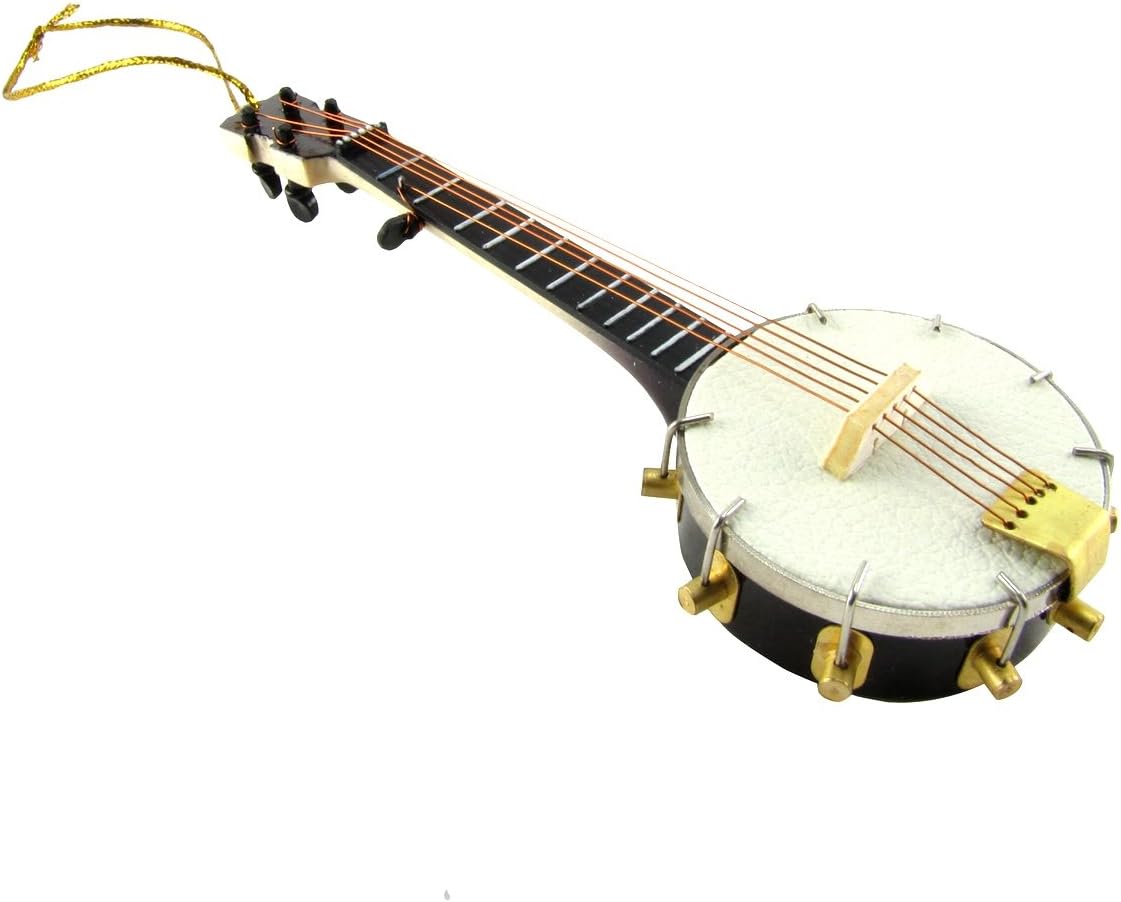 Miniature Banjo Ornament - Realistic Musical Instrument Decor by Treasure Gurus