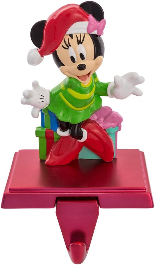 Minnie Mouse Stocking Holder by Kurt Adler - Festive Holiday Decor for Mantels