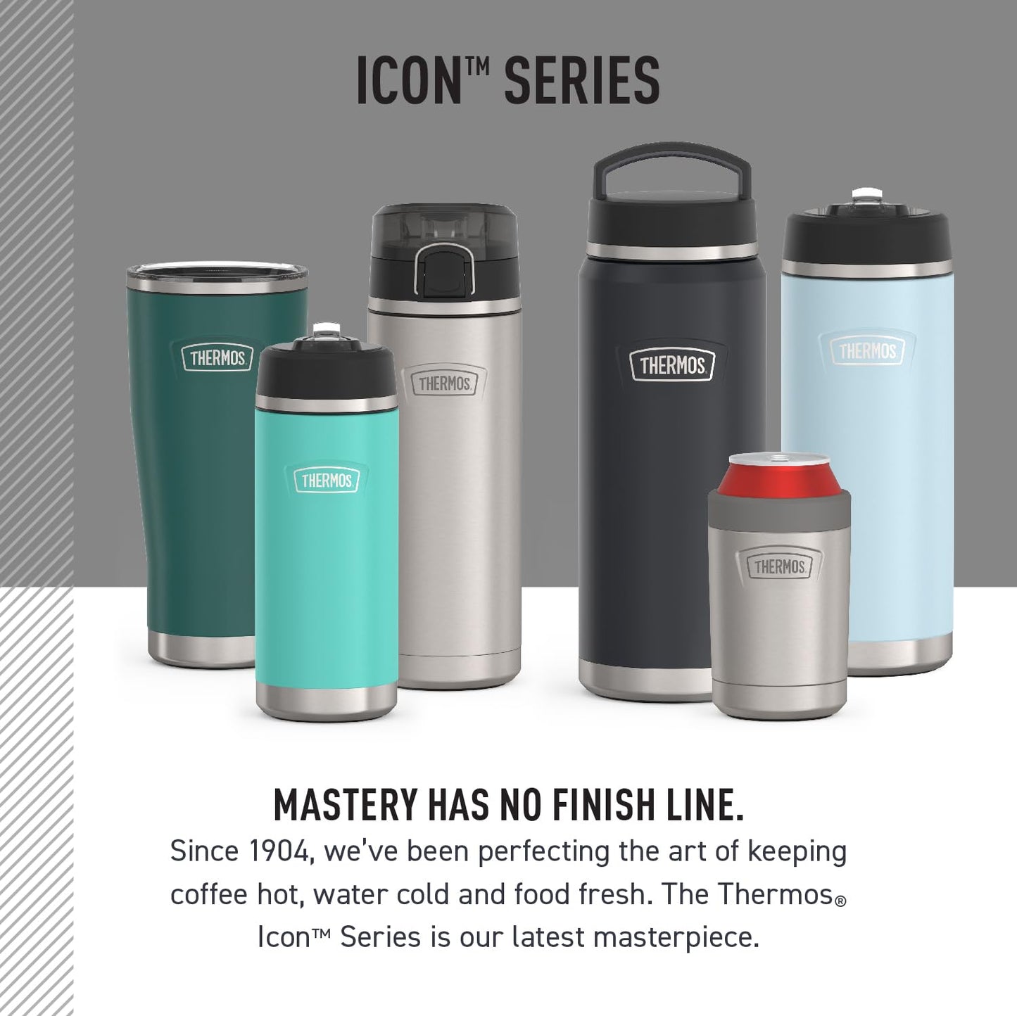 THERMOS ICON SERIES, Stainless Steel Mug, Granite, 16 oz