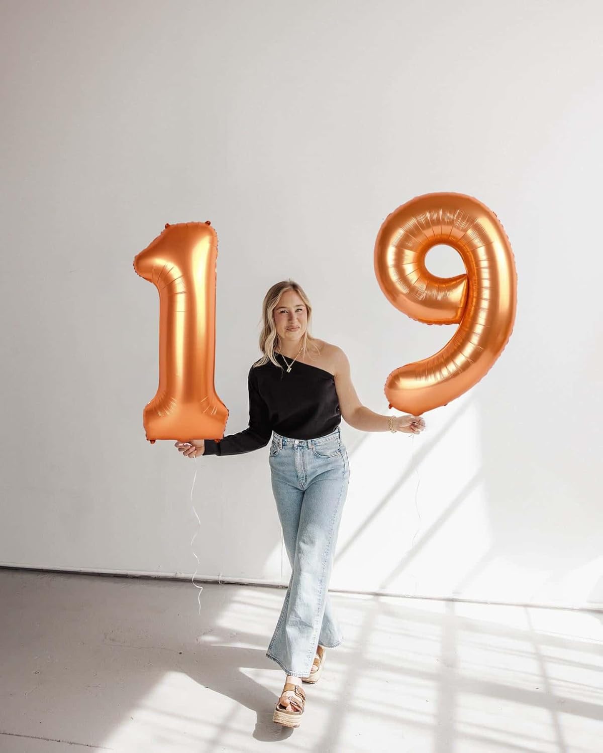 Orange Number 7 Balloon - 40 Inch Giant Foil Balloon for 7th Birthday Party Decorations
