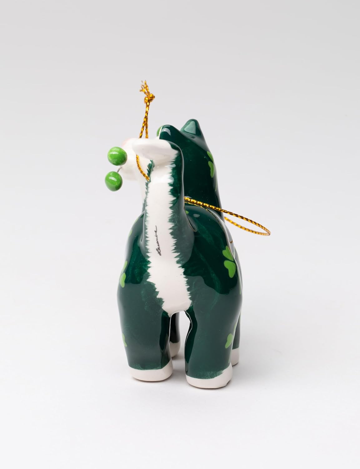 Shamrock Cat Ornament - Unique Cosmos Gifts for Cat Lovers