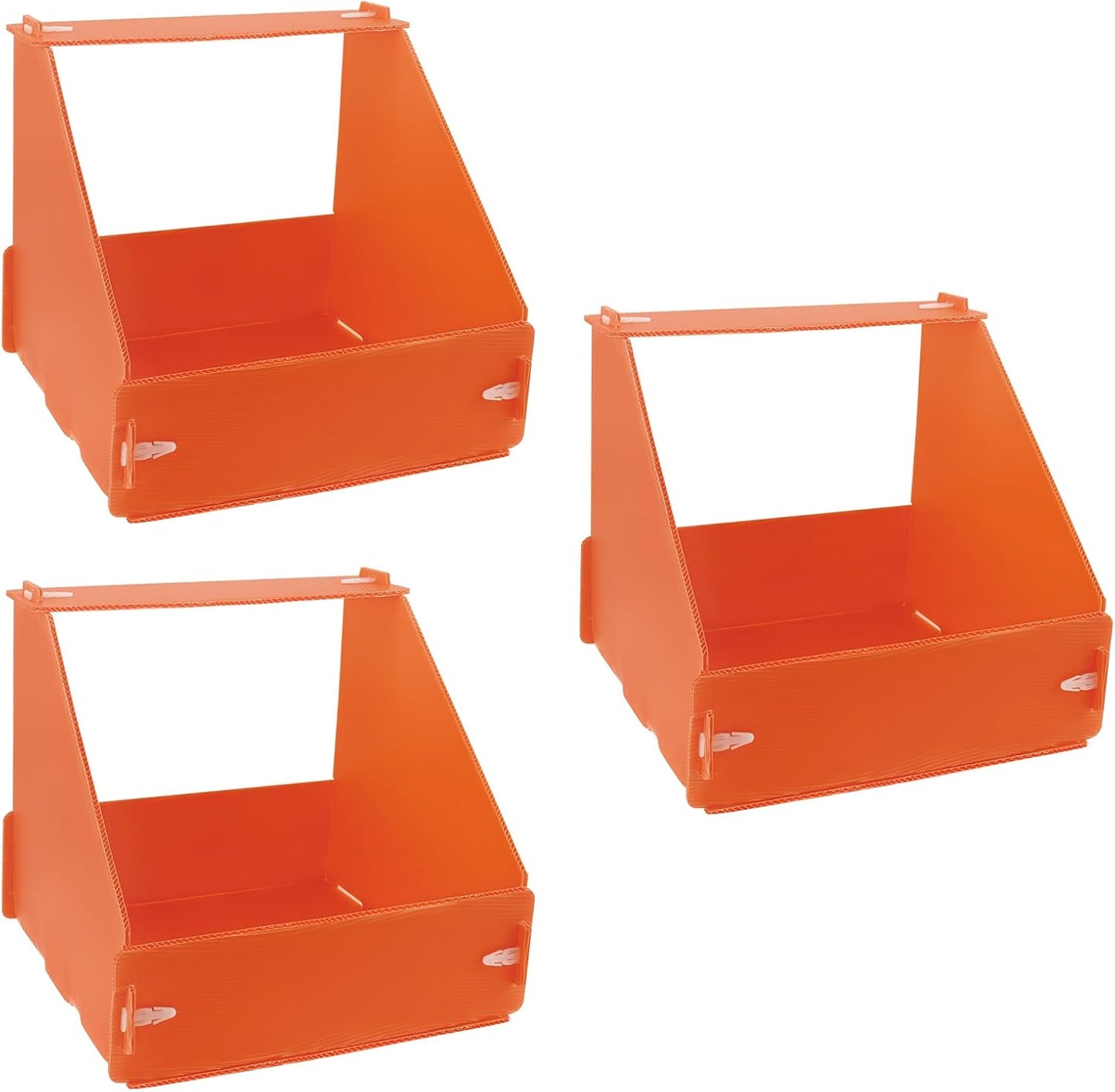 Touri Chicken Nesting Boxes - Durable 3 Pack for Hens, Ducks & Poultry | Orange Color