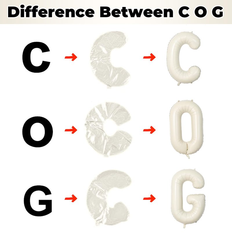 40 Inch Custom Letter Balloons, Giant Alphabet G Foil Name Balloon Cream White, Mylar Self Inflating Beige G, Helium Customize for Women Birthday Party Decoration
