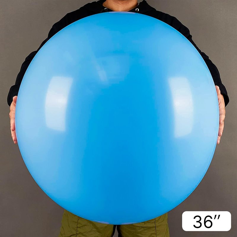 PartyWoo Light Blue Balloons 4pcs 36 Inch Baby Pastel Blue Latex Helium Balloons for Baby Shower Wedding Gender Reveal Graduation Mermaid Birthday Pool Anniversary Beach Party Decorations Blue-Y20