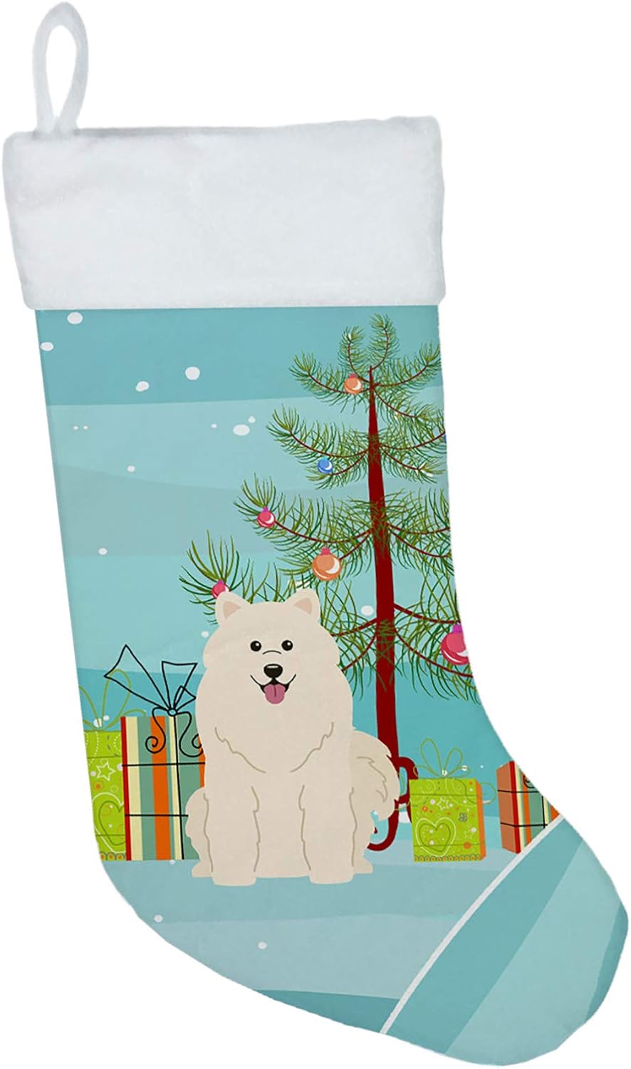 Merry Christmas Tree Dogue de Bordeaux Stocking - Festive Fireplace Decor for Holidays