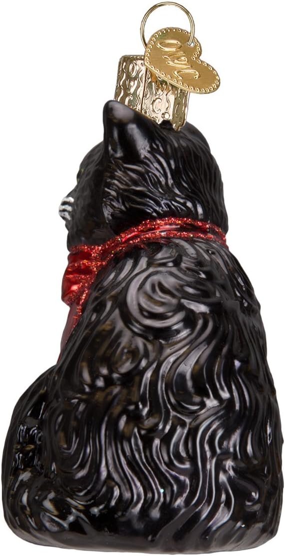 Tuxedo Kitty Glass Blown Ornament - Handcrafted Christmas Tree Decoration