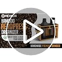 Coffee Organizer Stand for AeroPress - Black Bamboo Coffee Station Accessory