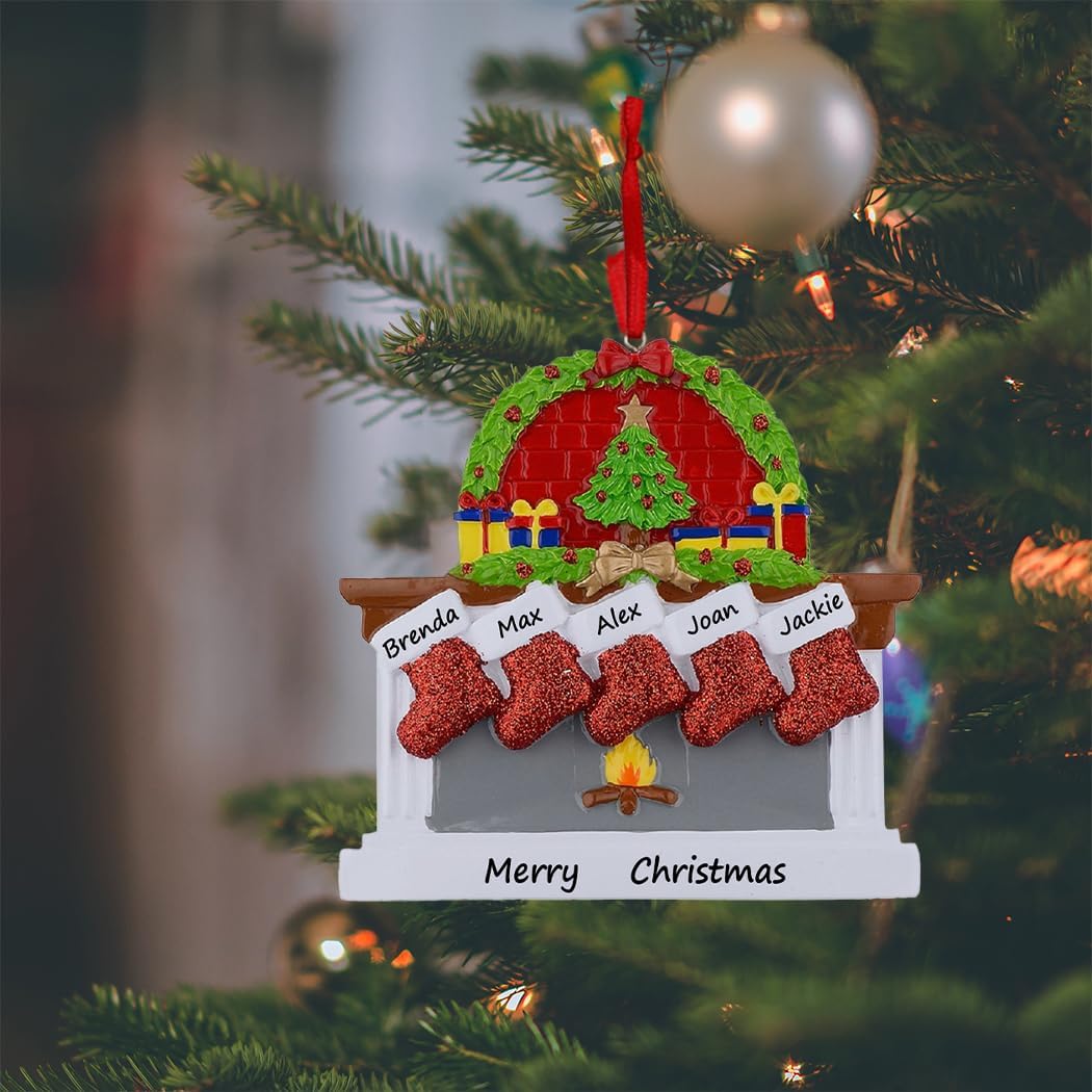 Personalized Family Christmas Stocking Ornaments - Set of 6 Unique Keepsake Gifts 2025