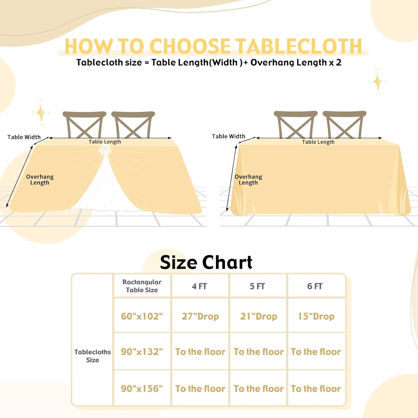 60x102 Inch Gold Sequin Tablecloth - Sparkly Rectangle Glitter Linen for Weddings & Parties