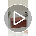Large Wooden Storage Box with Hinged Lid - Chocolate Brown, Gift Ready