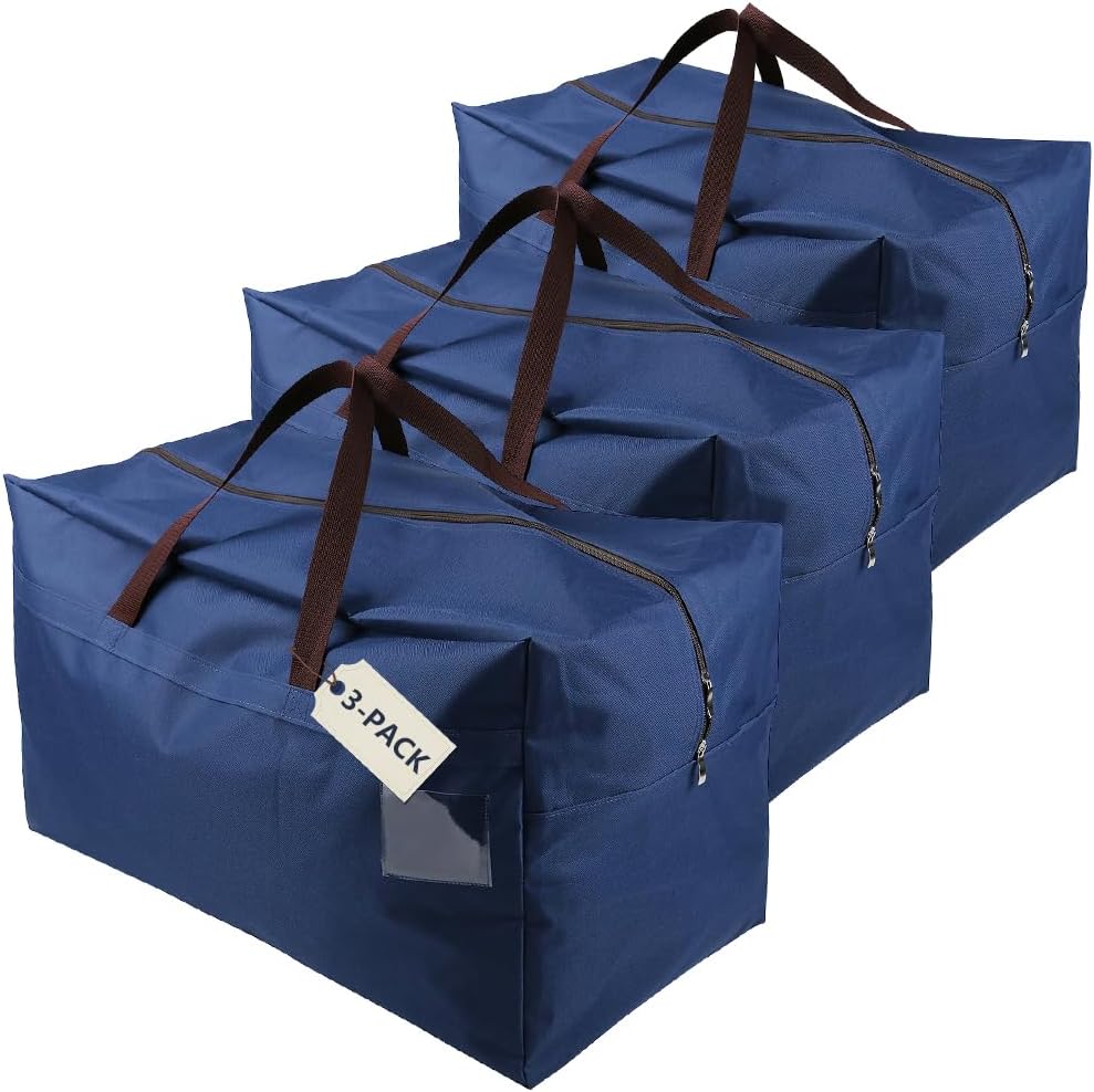 3-Side Zip Open Storage Bag for Christmas Trees & Party Ornaments - 27.5x16.5x13.8, Black Dots
