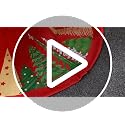 Lanpn 18 Inch Christmas Tree Skirt Velvet Red, 45cm Round Xmas Dust-Proof Mat for Small Artificial Trees