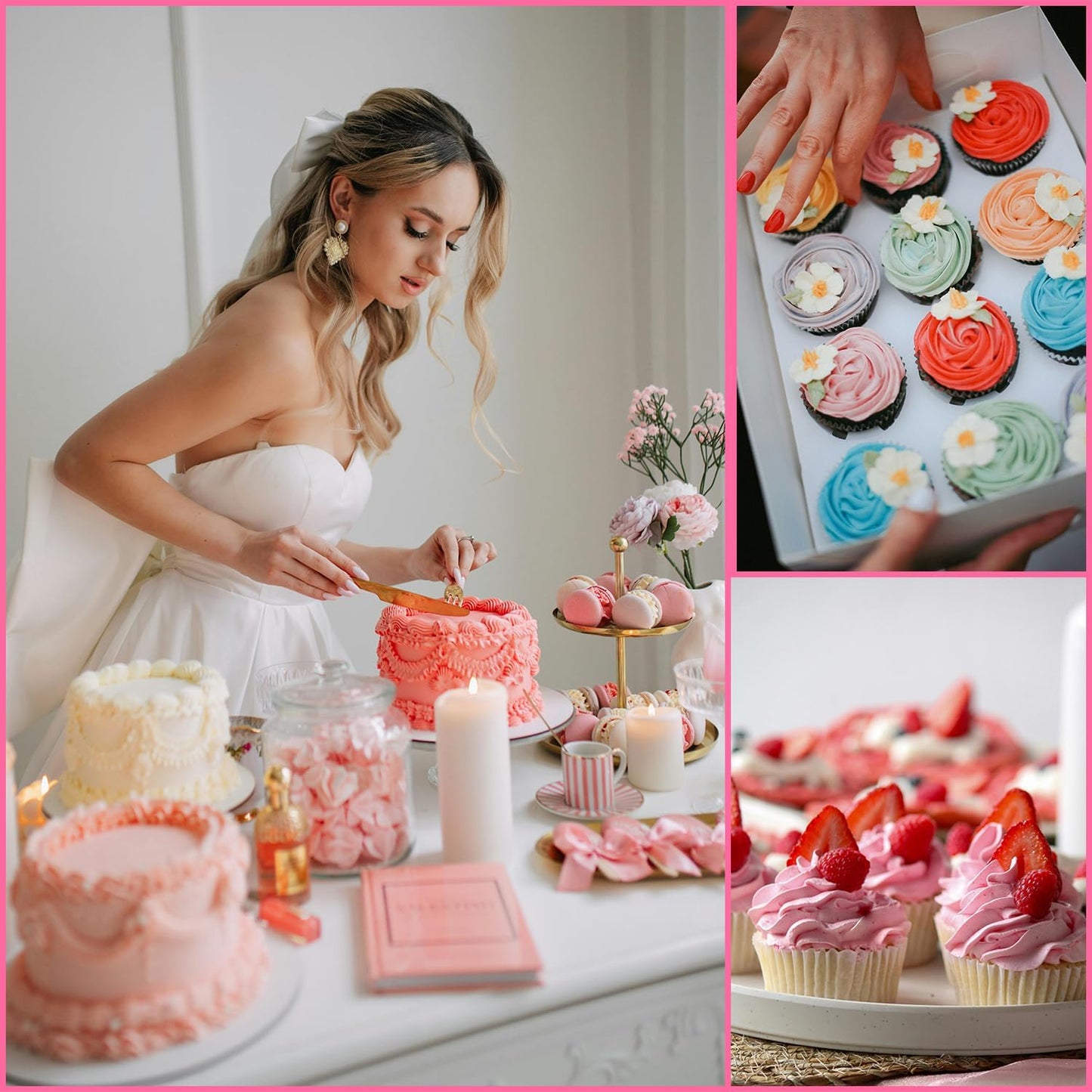 540PCS Cake Decorating Kit | Complete Baking Supplies Set with 4 Springform Pans & Rotating Turntable