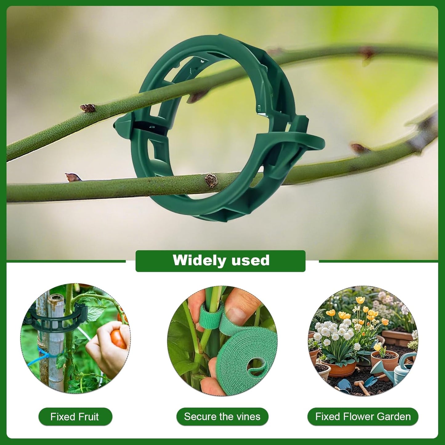 Skiennix Adjustable Plant Support Pole - Stackable Indoor/Outdoor Clamps for Monstera & Climbing Plants | 5-Pack Garden Accessories