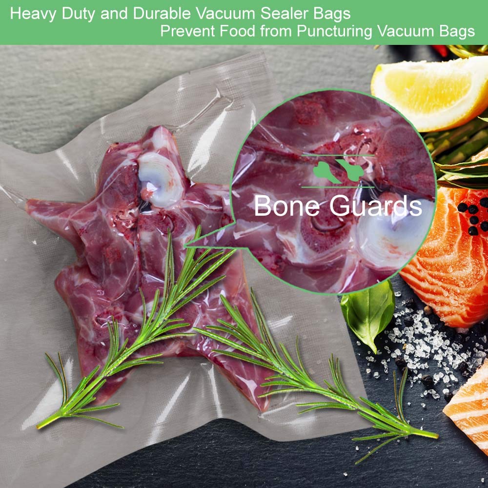 WVacFre 200 Quart Size 8x12Inch Vacuum Sealer Freezer Bags with Commercial Grade,BPA Free,Heavy Duty,Great for Food Vac Storage or Sous Vide Cooking